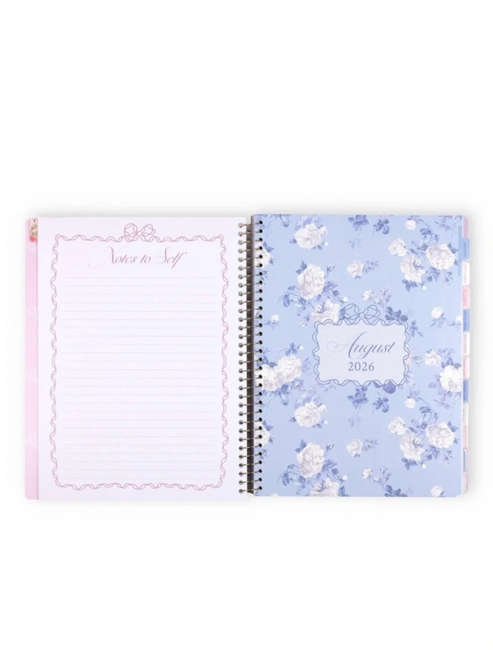 LoveShackFancy & Yoobi Ever Blooming Rosettes Ring Binder & Planner Whisper Blue